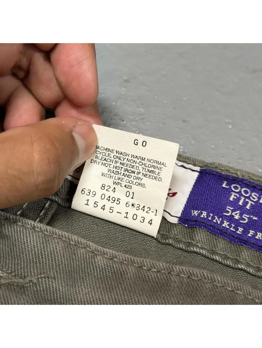 Vintage 1995 Levis Orange Tab Green 545 Loose Fit Pants